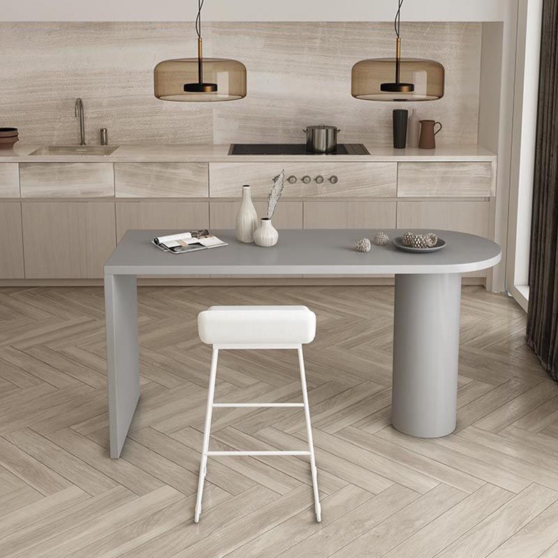 Modern 1/2 Pieces Bar Table Set Pine Wood Counter Table with High Stools for Dining Room