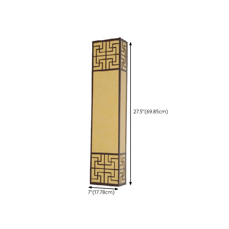 Rectangular Wall Sconce Contemporary Outdoor Wall Light Fixture for Courtyard