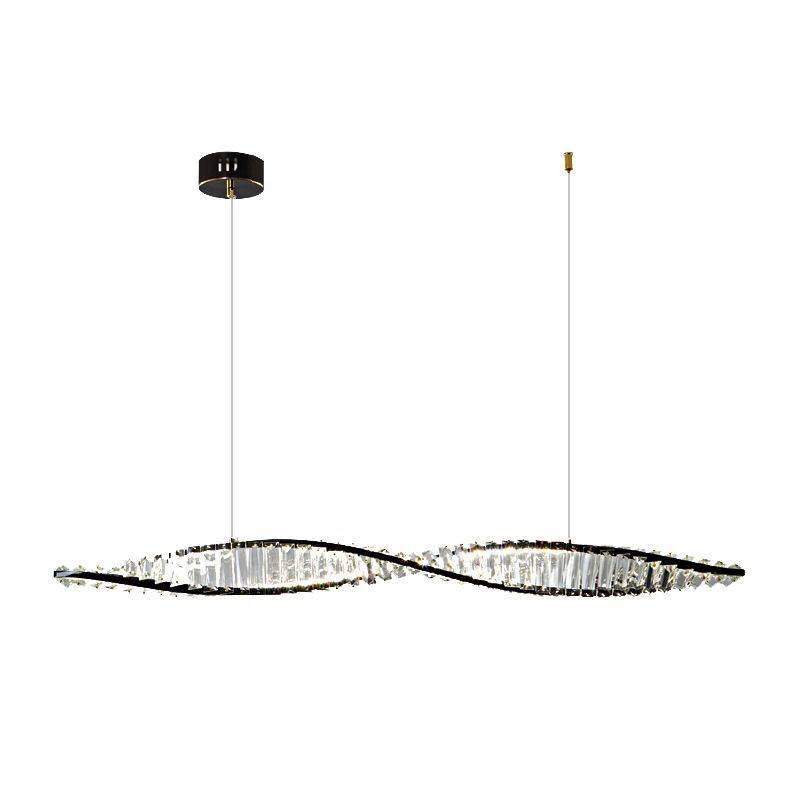 Single Modernism Golden/Black Ceiling Light LED Kitchen Island Lighting