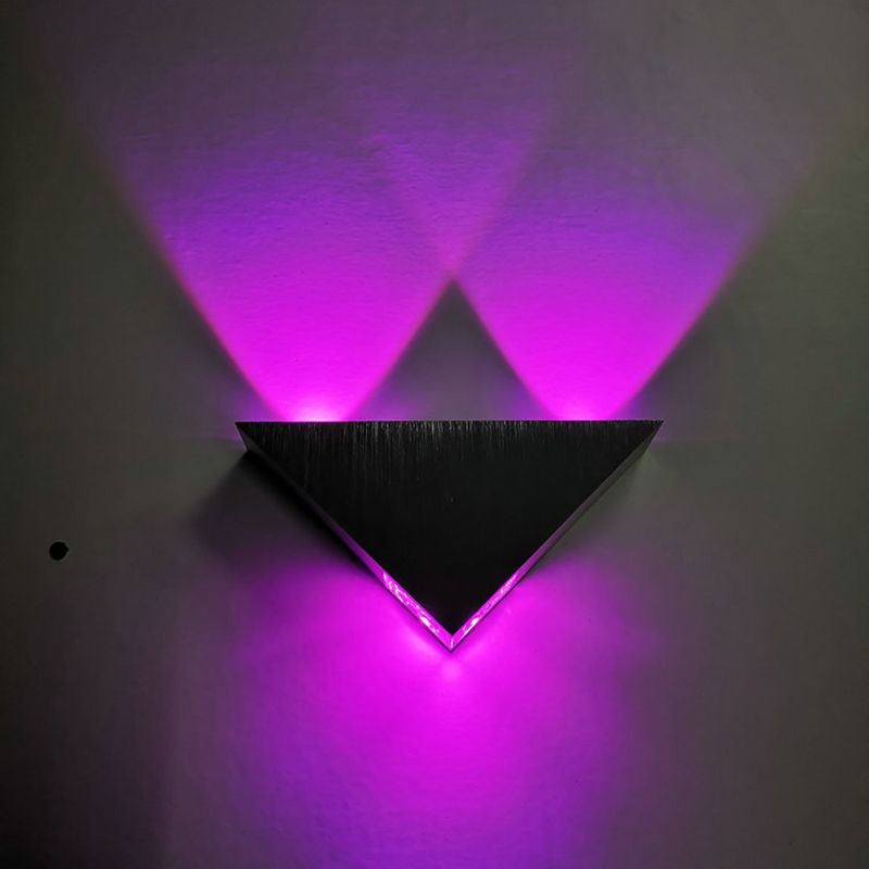 Sliver Brossé lampe murale triangulaire en aluminium Brossé 3 Lights Corridor Corridor Asle LED MUR LEUL