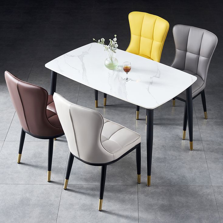 Parsons Dining Room Chair Glam Armless Dining Chairs for Home