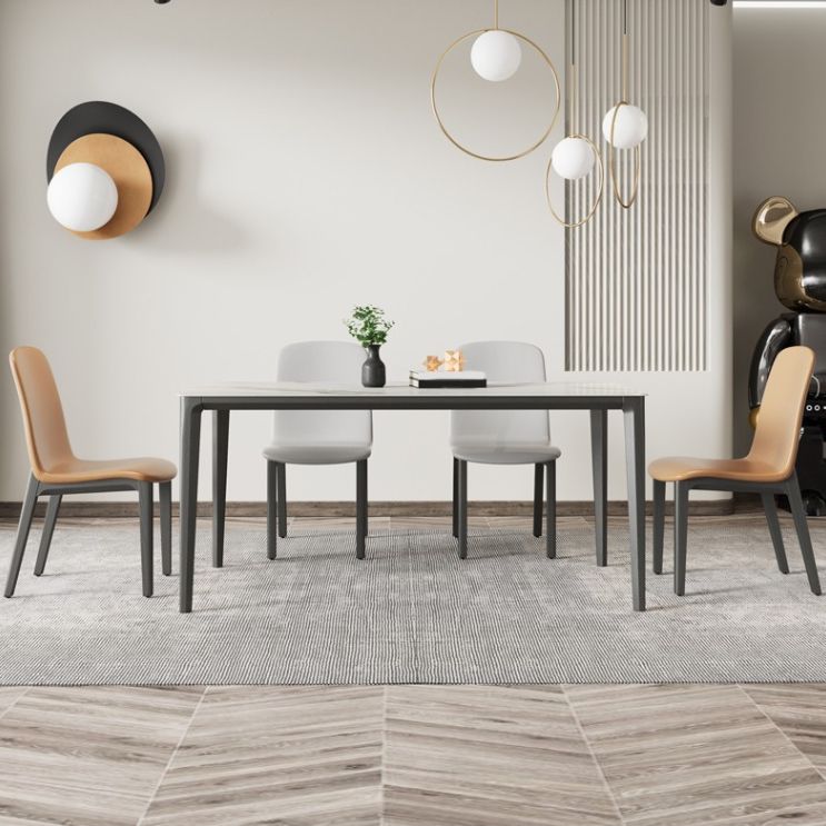 Contemporary Style Side Chair Wood Solid Back Dining Room Chair for Dining Room