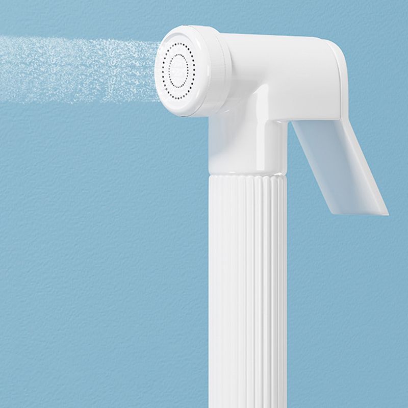 White Round Metal Shower Faucet Valve Included Shower Head Shower on Wall