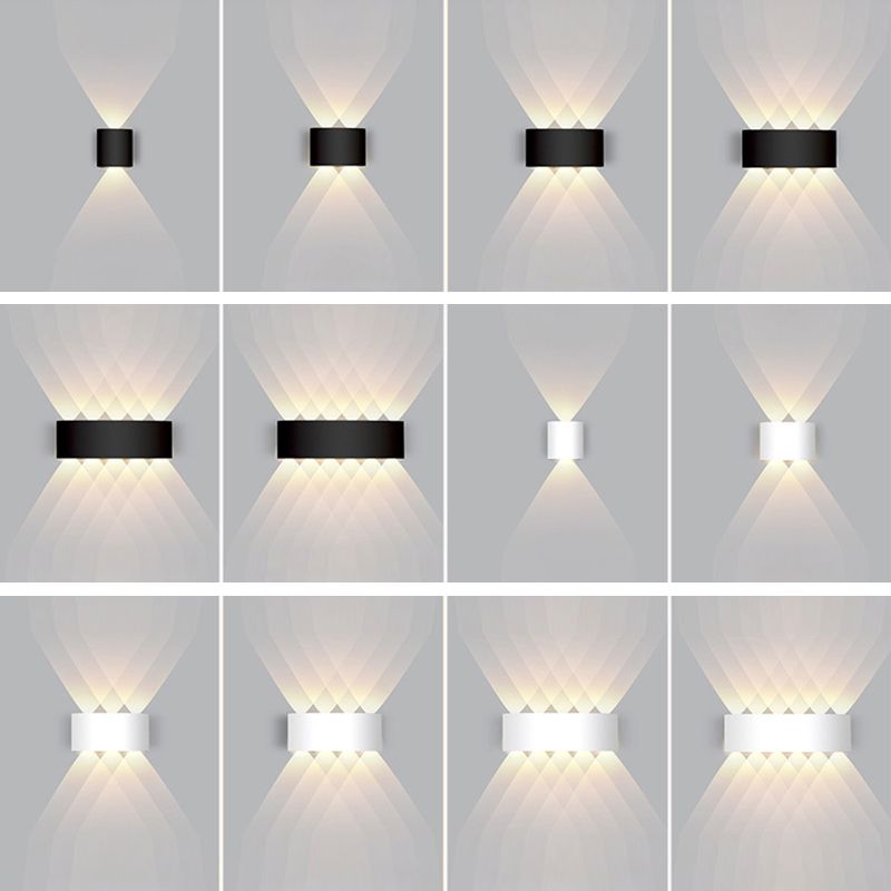 Moderner minimalistischer Stil nach oben und unten LED Wandleuchten Metallleuchten für Außenwand