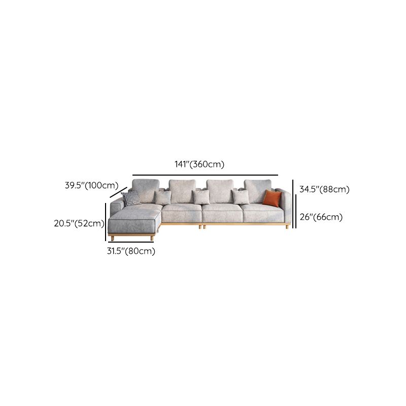 L-Shaped Reversible Sectional Sofas Living Room Durable Sectionals