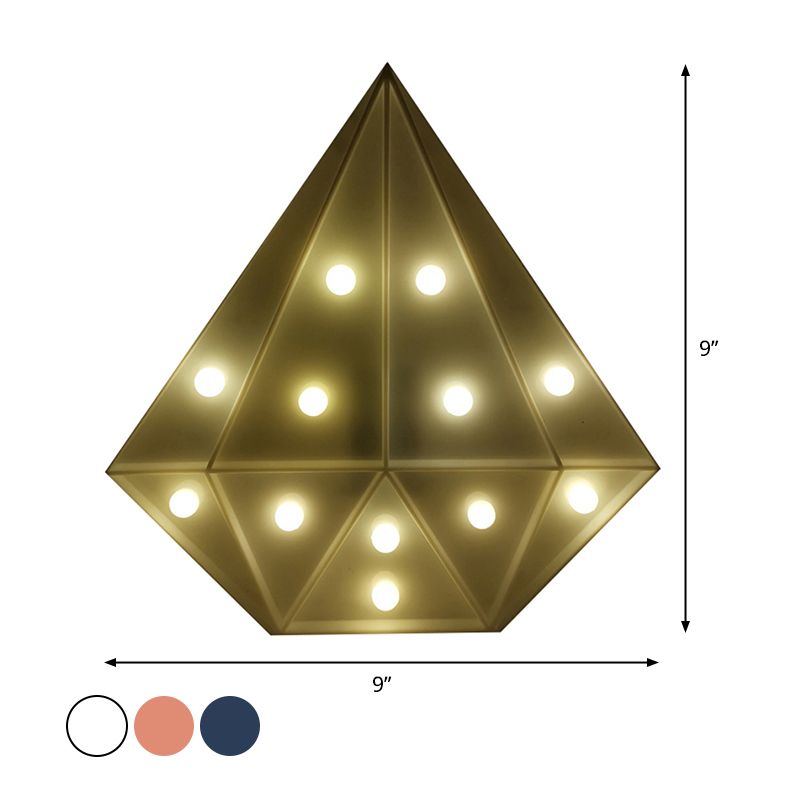 LED Bedroom Nightstand Light Minimalist Night Lamp with Building Plastic Shade