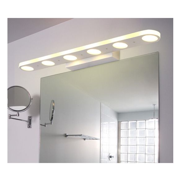 Miroir de vanité moderne nordique Lumière ovale de forme de salle de bain Vanité Lumière au-dessus du miroir