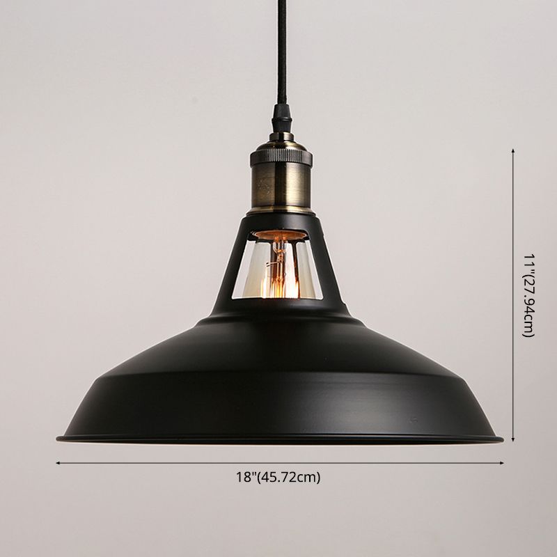 1 Lights Barn Hanging Light Fixtures Industrial Style Metal Ceiling Light for Restaurant