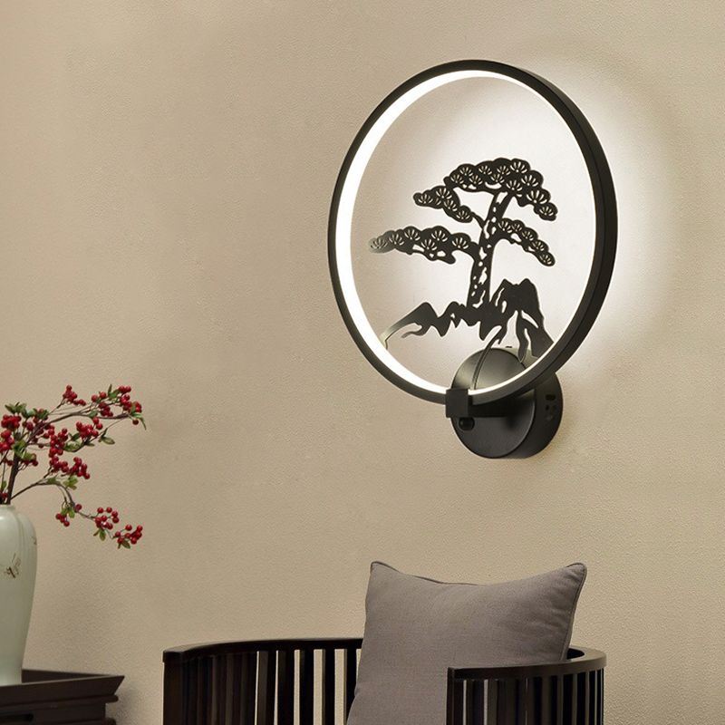 Modern LED Wall Mount Light 1-Light Wall Lamp with Acrylic Shade for Living Room