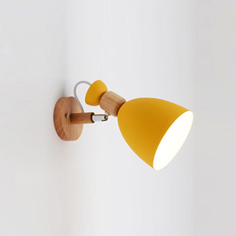 Modern Wooden Wall Sconce Light Creative Geometric Wall Light Fixture for Bedroom