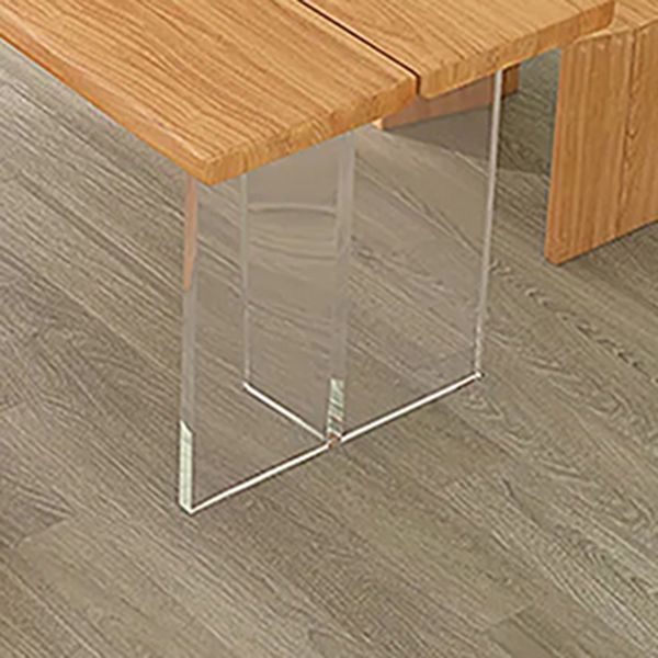 Modern Rectangle Wood Dining Table 1/2/5 Pieces Dining Set for Dining Room