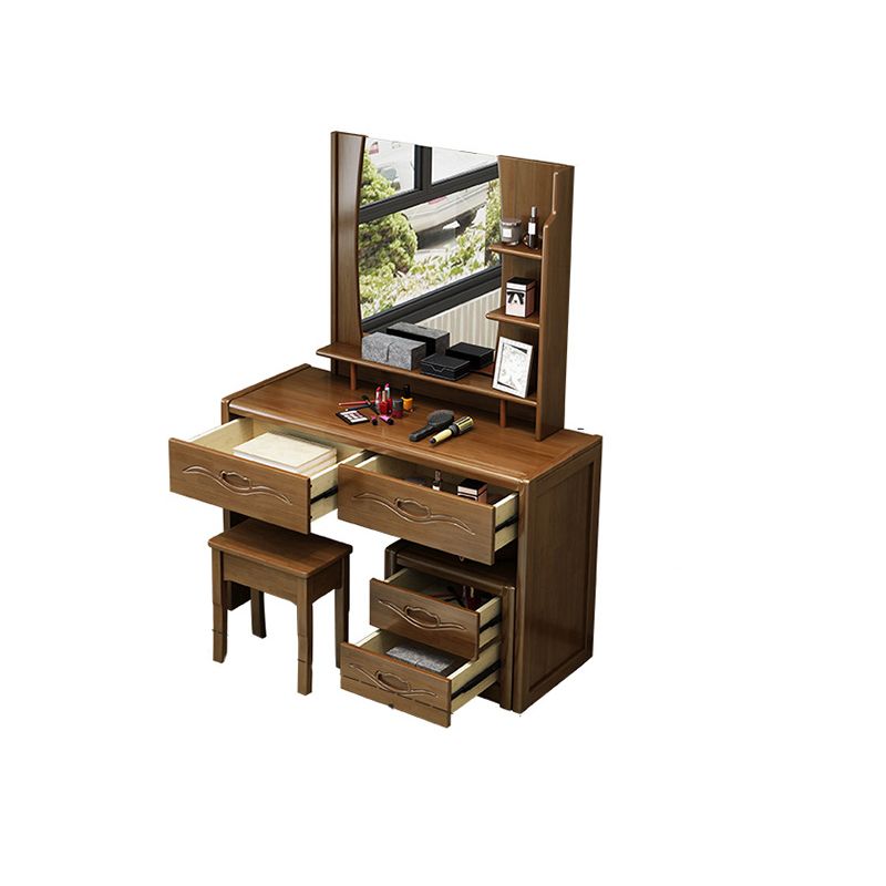 Traditional Style Make-up Vanity Bedroom Solid Wood with 4 Drawer Make-up Vanity