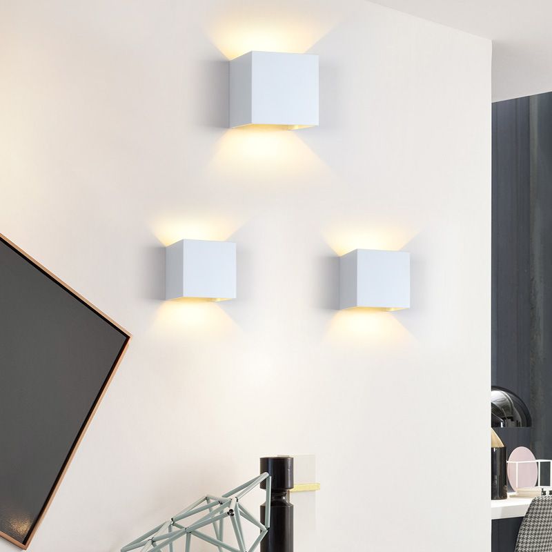Metall quadratische Wandlampen zeitgenössische 1 leichte LED -Wandleuchte Leuchte