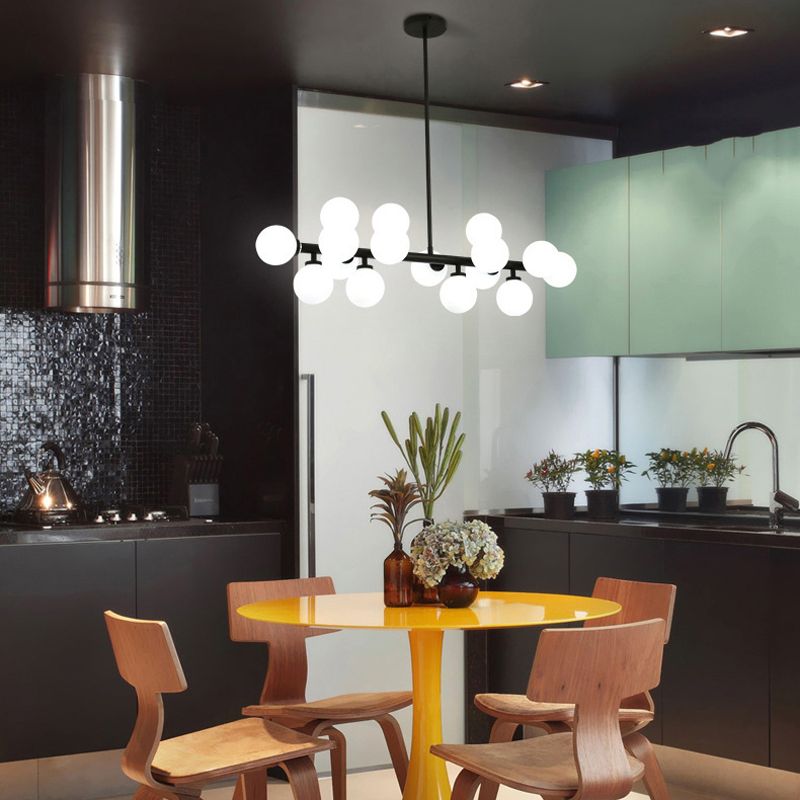 Ball Shape Glass Chandelier Light Modern Style 16 Lights Chandelier Light Fixture