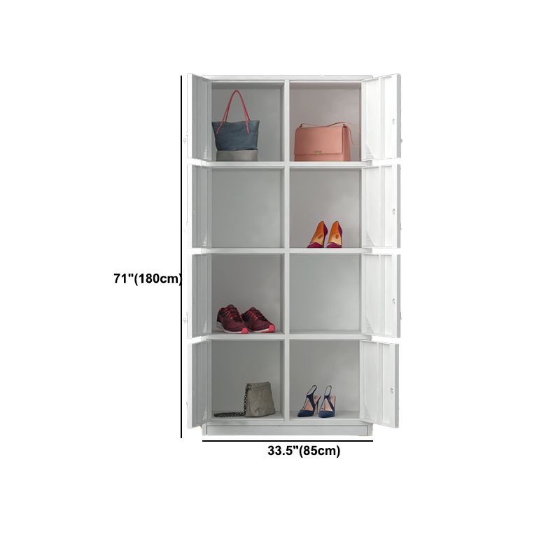 Contemporary Interior Storage Cabinet Gray Cabinet with Metal Door