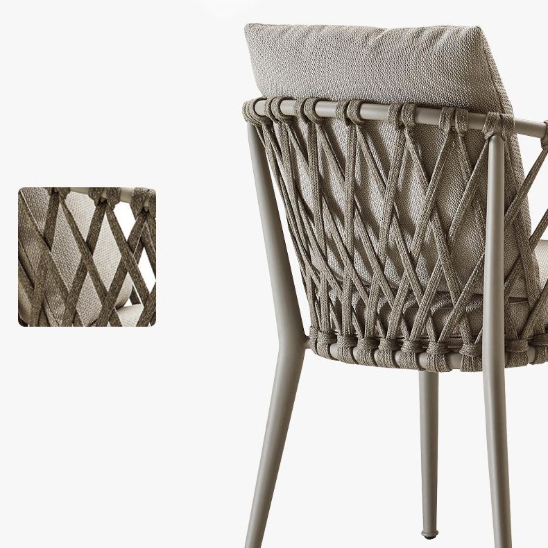 Boho Style Dining Set Rectangular 1/5/7 Pieces Dining Set with Metal Base