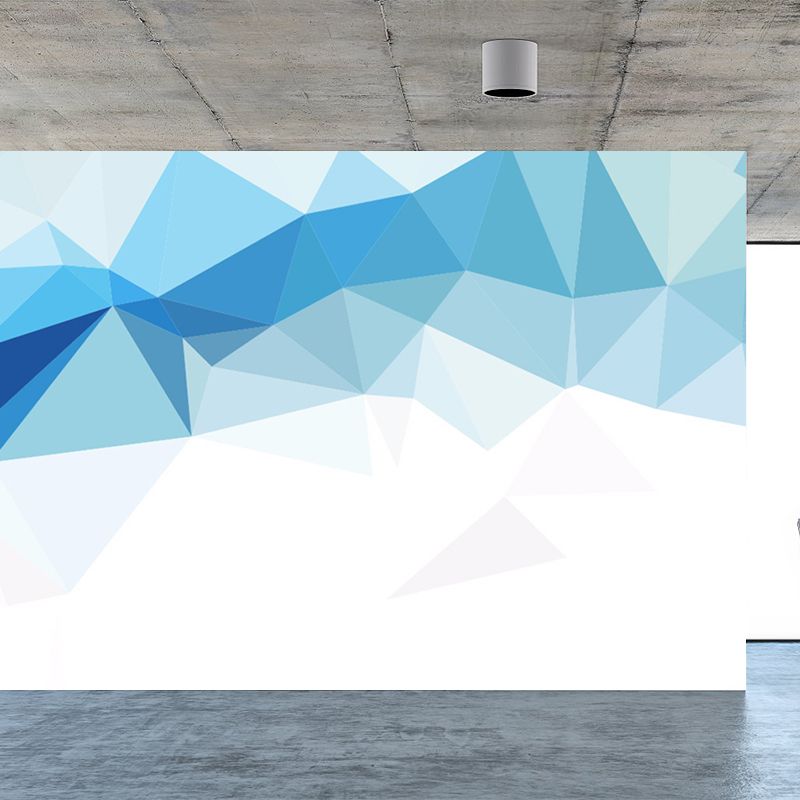 Soft Color Modern Mural Decal Huge Diamond Pattern Wall Covering for Living Room