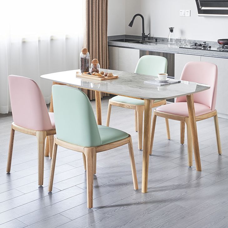 Tavolo da tavolo da top in pietra sinterizzato contemporaneo tavolo da pranzo rettangolo per cucina