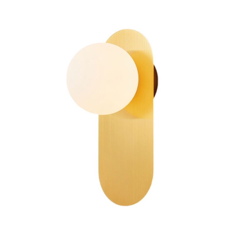Glass Ball Shape Wall Light Modern Style Single Light Wall Light Sconce