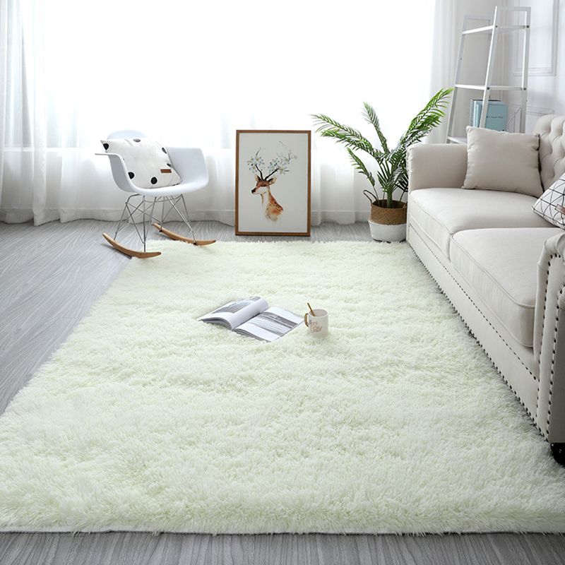 Cozy Nordic Rug Multi-Color Plain Carpet Anti-Slip Backing Rug for Family Room
