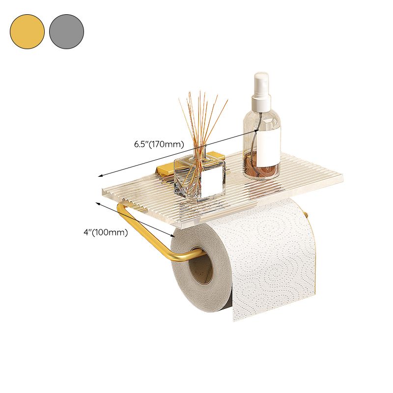 Modern Bath Hardware Set Towel Bar Bath Shelf Grey/Gold Bathroom Hardware Set