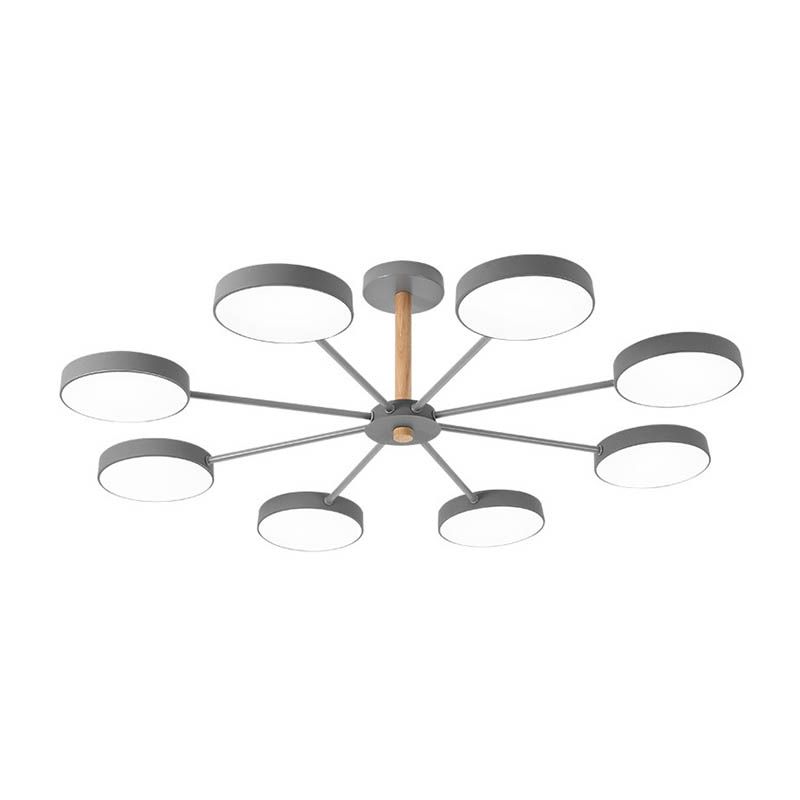 Lámparas de lámpara de lámpara de metal de forma de geometría de estilo contemporáneo