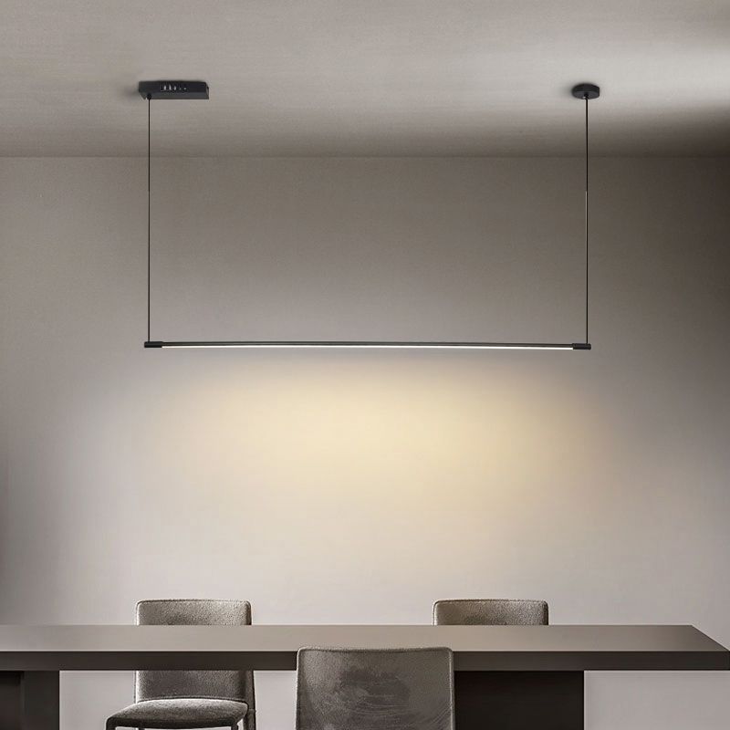 Contemporary Kitchen Pendant Light Linear Pendant Light Fixture Metal 1 Light