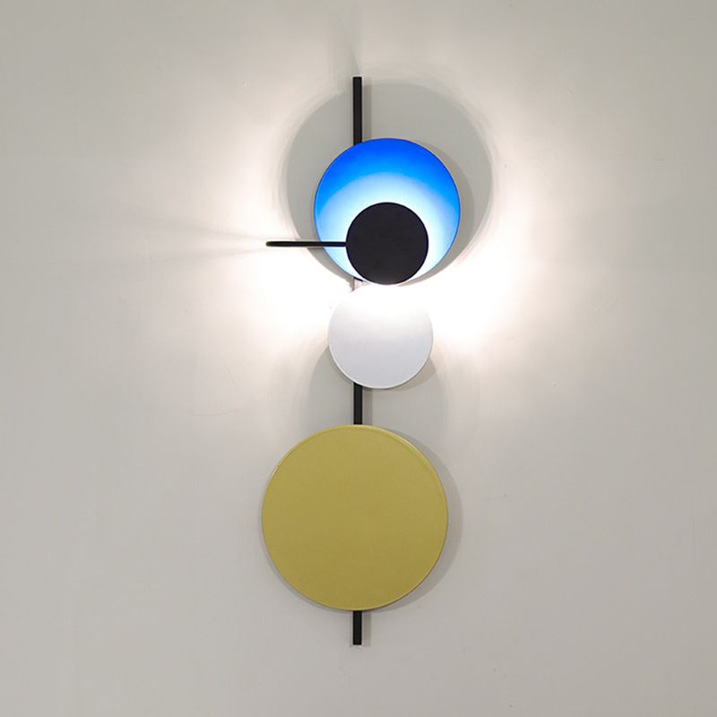 1 Light Round Disc Wall Light Fixtures Postmodern Sconce Light Fixtures