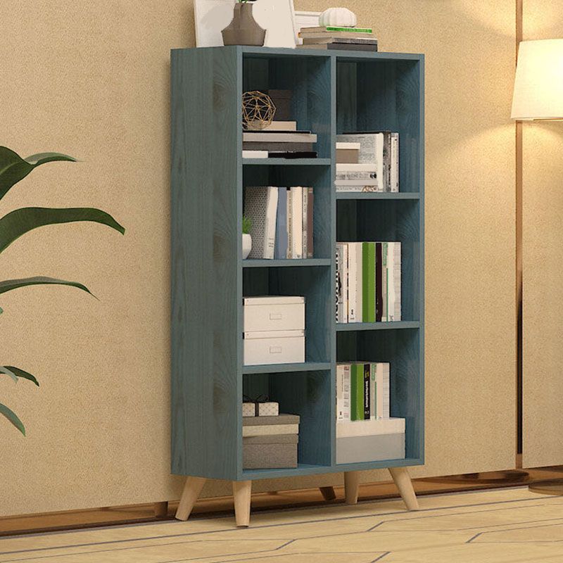 Contemporary Closed Back Book Shelf Engineered Wood Home Shelf Bookcase with Shelves