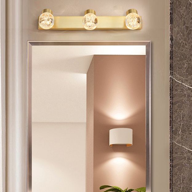 Applexion murale à 3 légers contemporaine Lumière murale en bronze métallique pour salle de bain