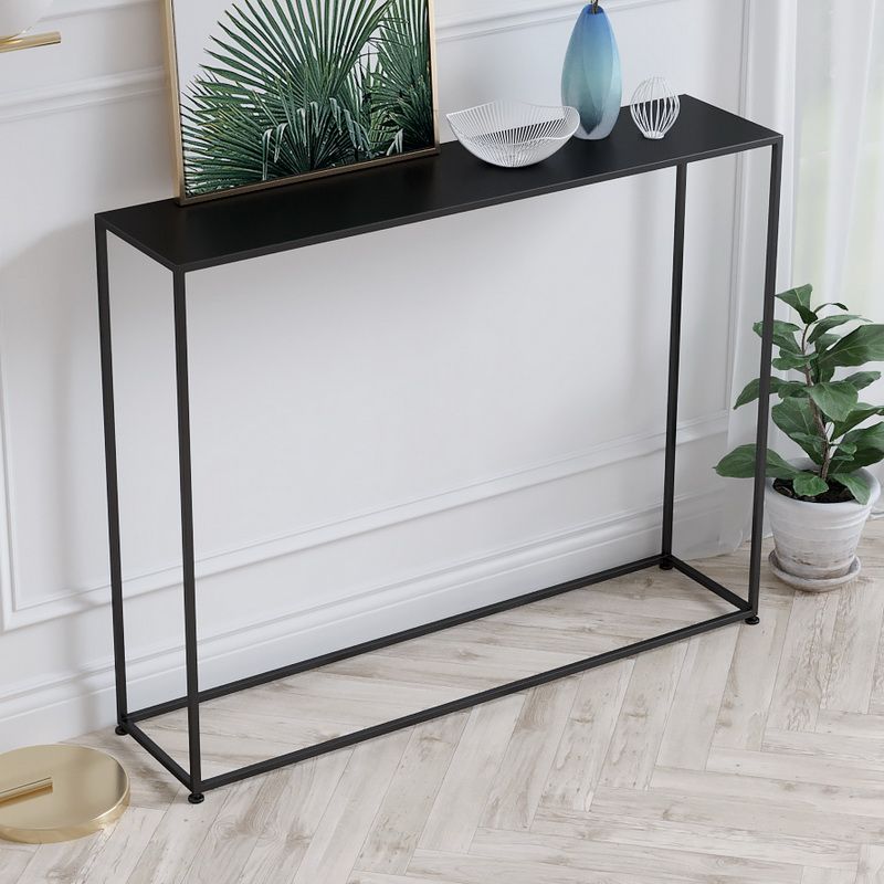 31.5-inch Tall Modern Console Table Iron Accent Table with 1 Shelf