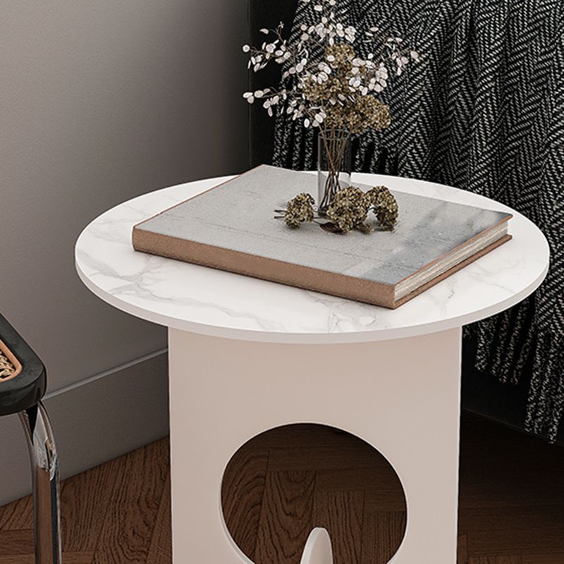 Mid-Century Round Side End Table Metal Abstract End Table for Living Room