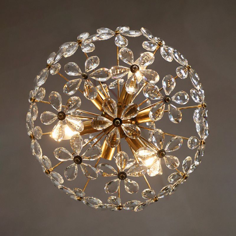 Lámpara de caída interior de la lámpara de araña colgante de latón vintage