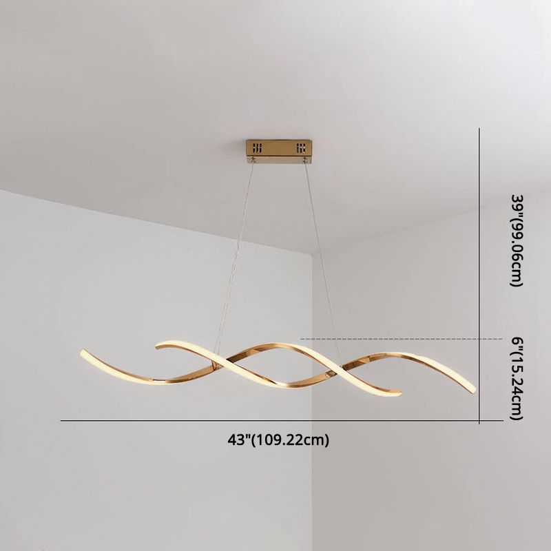 Lumo a pendente a sospensione a sospensione a spirale Light Minimalist LED PENDANT PROVA per sala da pranzo