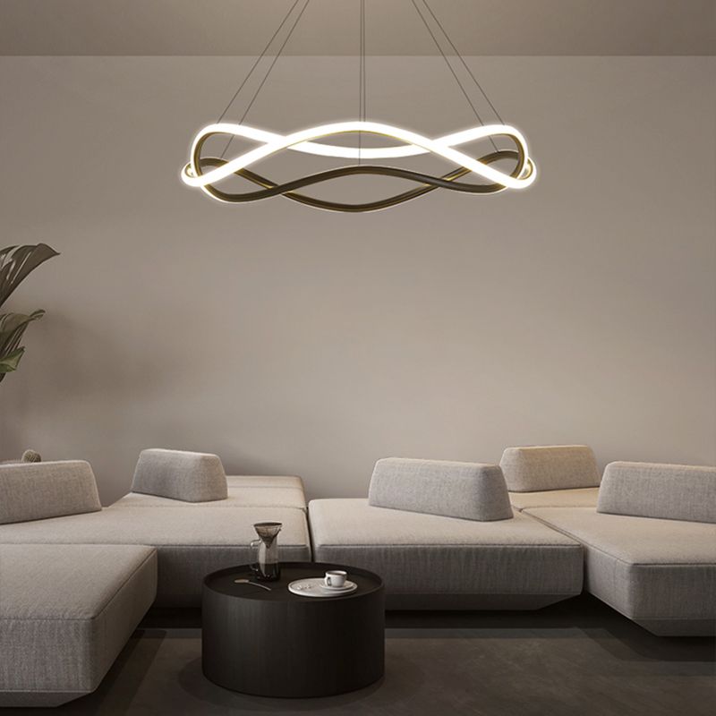 Semplice moderno caratteristico a led -lampadario a sospensione Luce a sospensione per soggiorno sala da pranzo