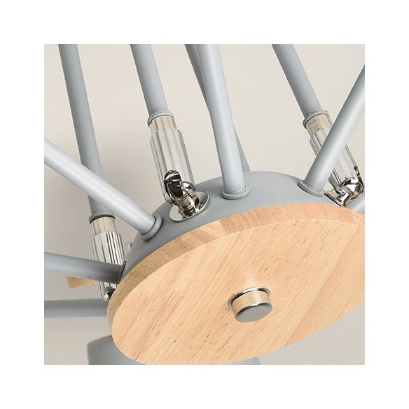 Rotatable Bucket Shade Chandelier Nordic Simple Metal Pendant Light for Living Room