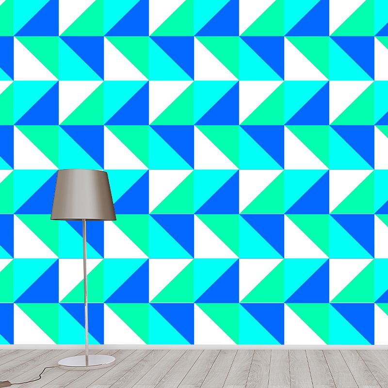 Fashionable Print Mural Decal Geometry Non-Woven Textured Wall Covering in Soft Color