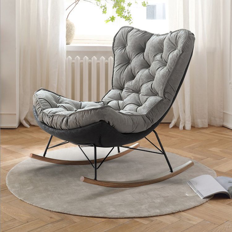 Contemporary Single Sofa Rocking Chair Lazy Rocking Chair for Living Room and Bedroom