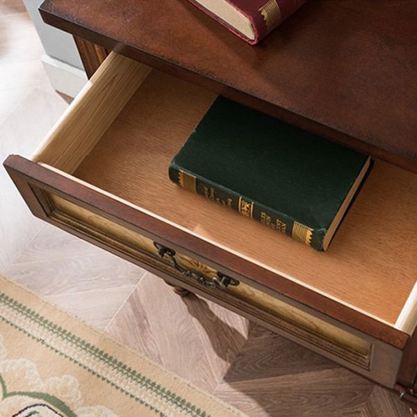 Mid-Century Modern Wooden End Table Half Moon Console Accent Table for Hall
