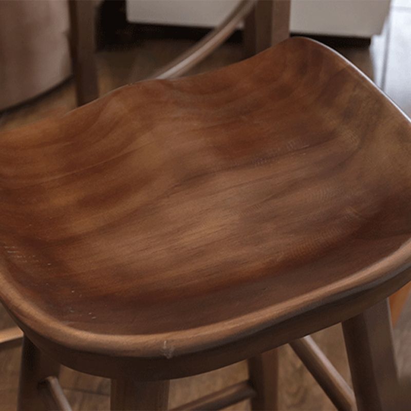 Solid Wood Bar Stool Modern Backless Counter Stool for Bristol