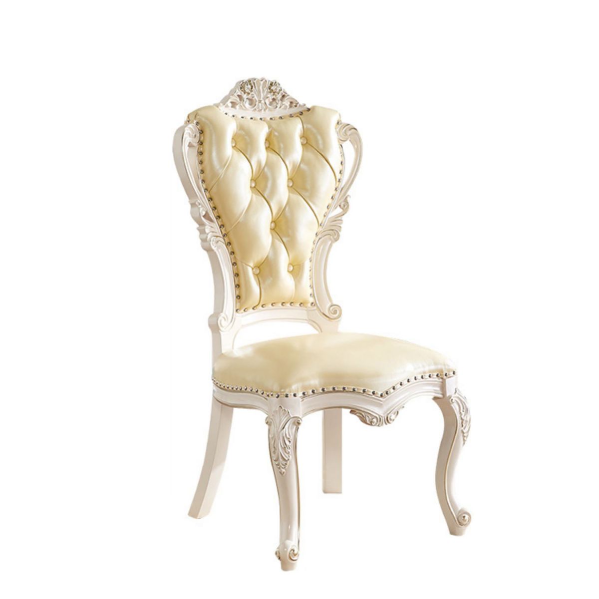 Silla auxiliar de comedor de estilo victoriano, sillas auxiliares sin brazos para uso doméstico (juego de 2)