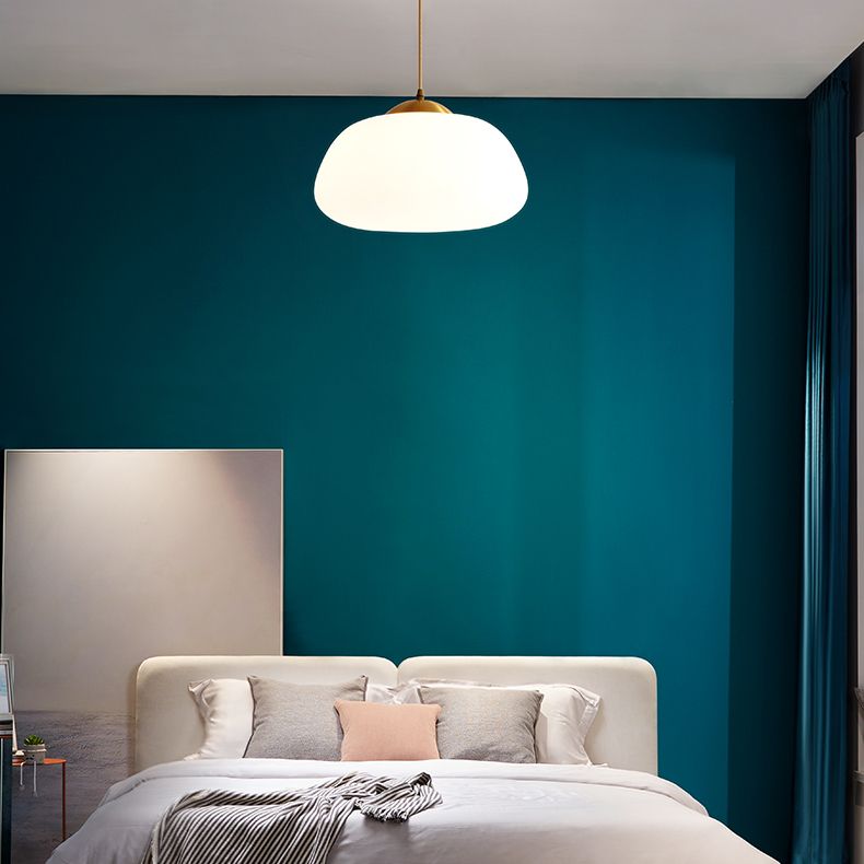 Glaswolkenschatten Hängende Lichter moderner Stil 1 Kopfhänge -Halterung für Schlafzimmer