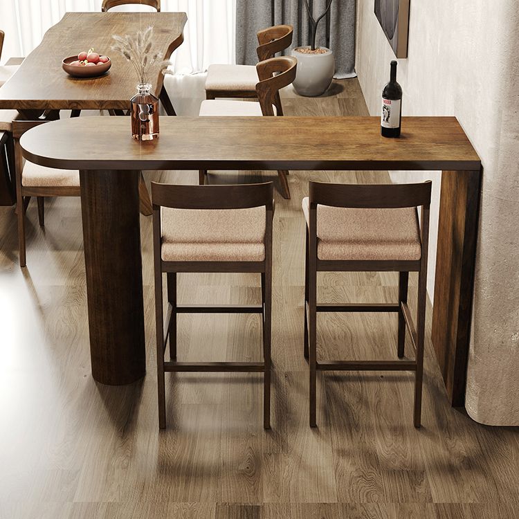 Industrial Distressed Wood Bar Table Natural Specialty Top 41.3"H Bistro Table