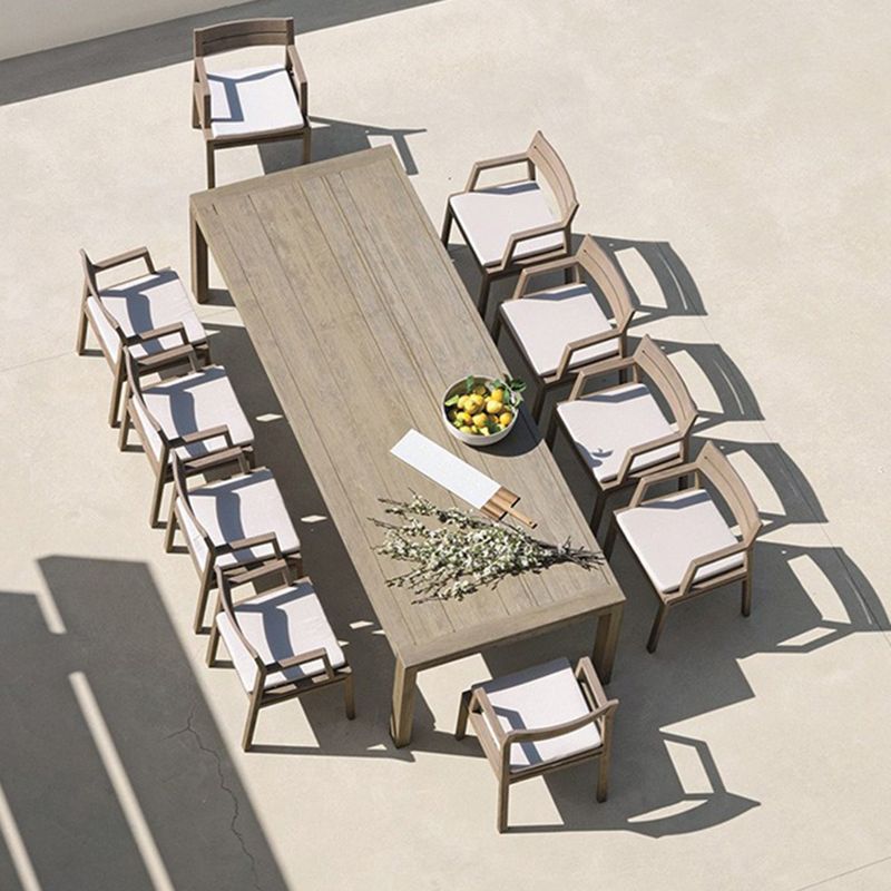 Boho Style Dining Set Wood Rectangular 1/5/11 Pieces Dining Set