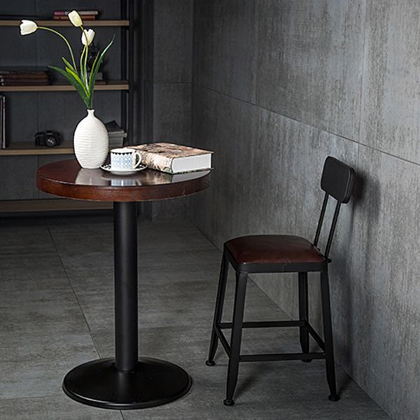 Industrial 1/2/3 Pieces Solid Wood Bar Table Set Round Counter Set for Home Use