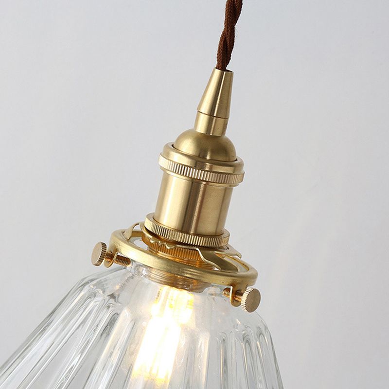 1 Light Ceiling Light Modern Transparent Glass Ceiling Fixture for Restaurant