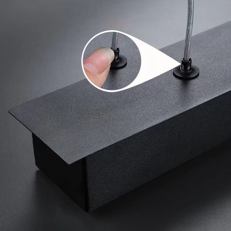 3 Lights Metal Geometric Island Lighting Kit Simplicity in Black