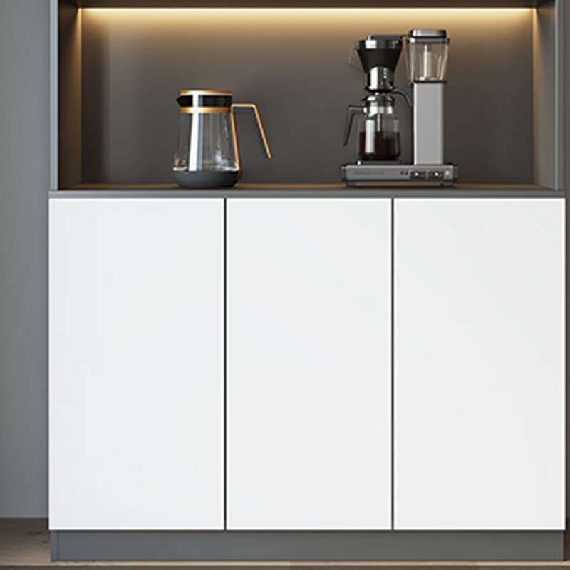 Modern Glass Adjustable Shelving Doors Wood Sideboard Cabinet with Cabinets and Drawers