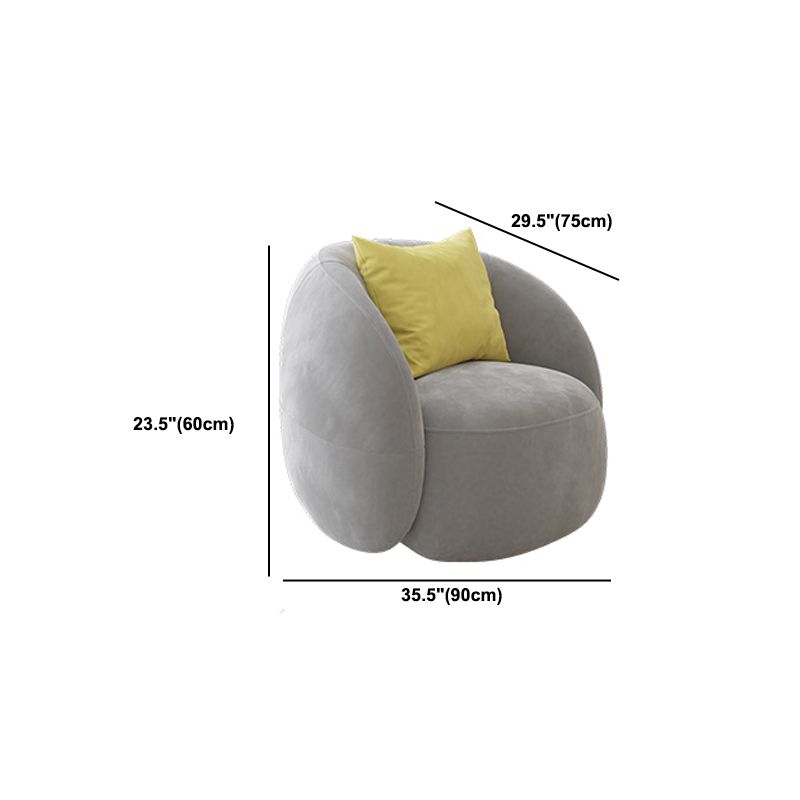 Modern Style Sofa Bed Even Back Armrest No Cushion Back Grey Sofa