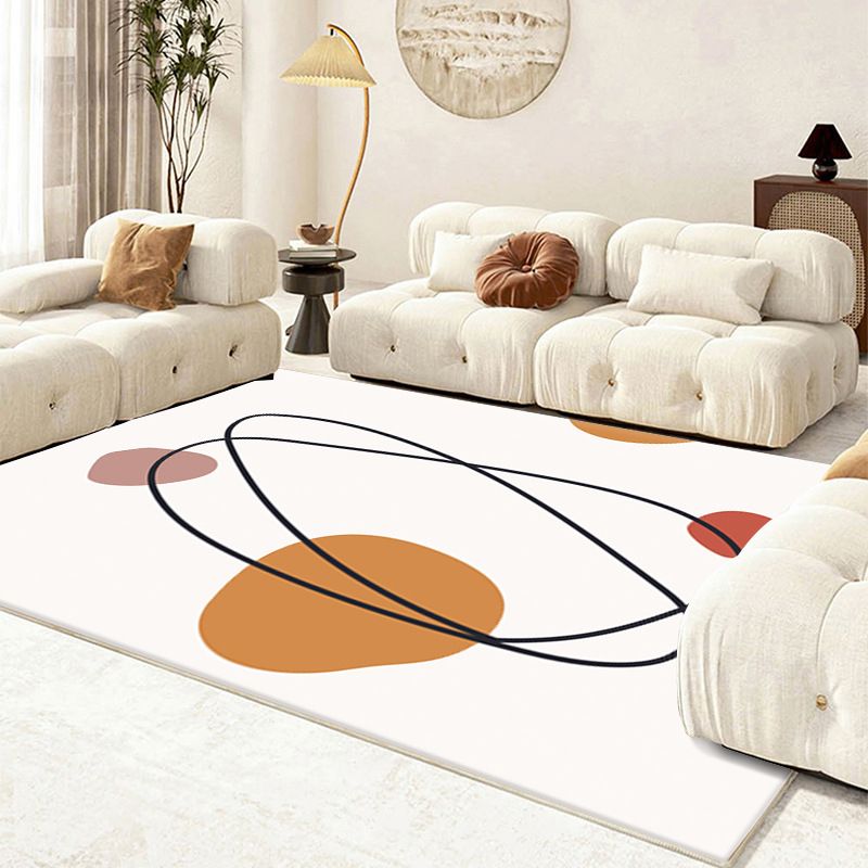 Nordic Modern Carpet Polyester Color Block Carpet Stain Resistant Carpet for Living Room